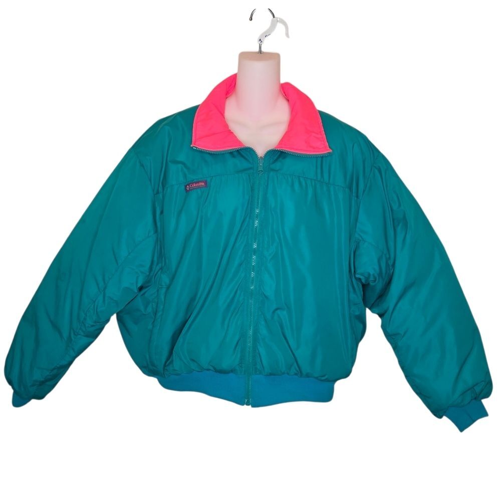 Columbia vintage 90s Sportswear Radial Sleeve Reversible Down Puffer Jacket XL